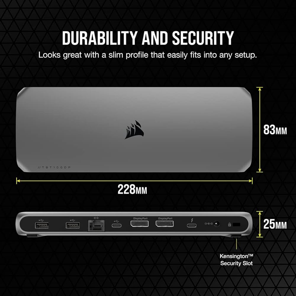 Amazon.com: Corsair TBT100 DP Thunderbolt™ 3 Dock with